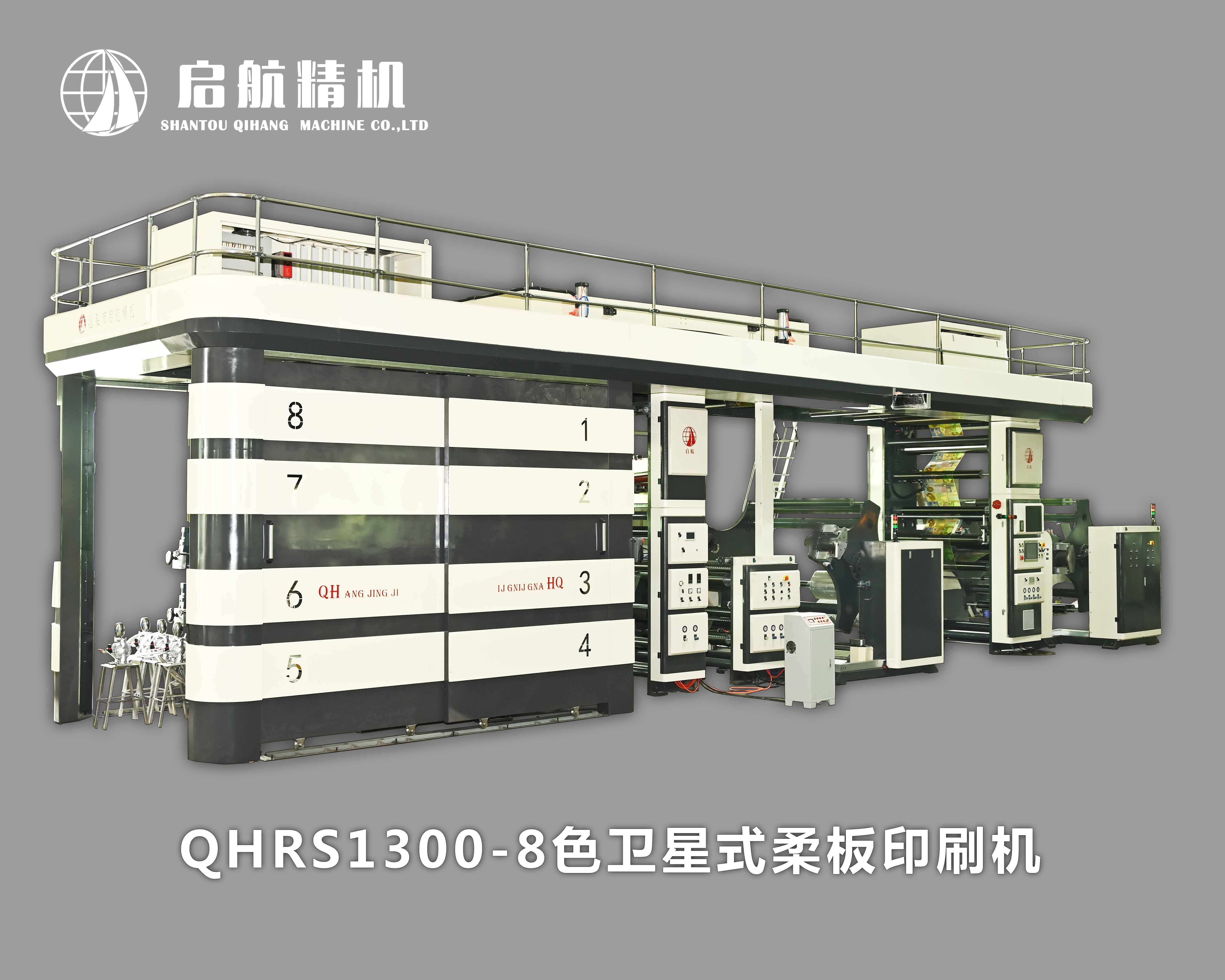 QHRS1300-8色卫星式柔板印刷机